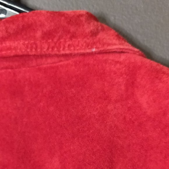 Yvonne La Marie Red Suede Leather Full Zip Jacket Women's SIZE 12 - Picture 5 of 7